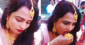 Funny Video: चावल में हाथ सान मजे से खा रही थी शादी में आई महिला, कैमरामैन को देख किया ऐसा काम