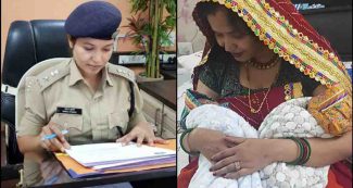 जुड़वा बच्चों के जन्म के बाद पारंपरिक परिधान में दिखीं IPS सरोज कुमारी, तस्‍वीर ने जीता दिल